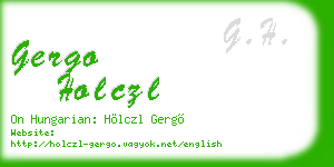 gergo holczl business card
